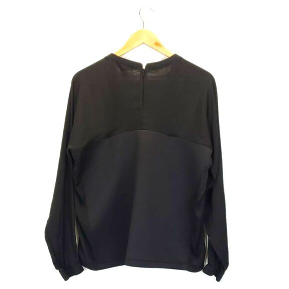 TROUVE Quilted Front Panel Black Long Sleeve Sweater - Picture 9 of 12